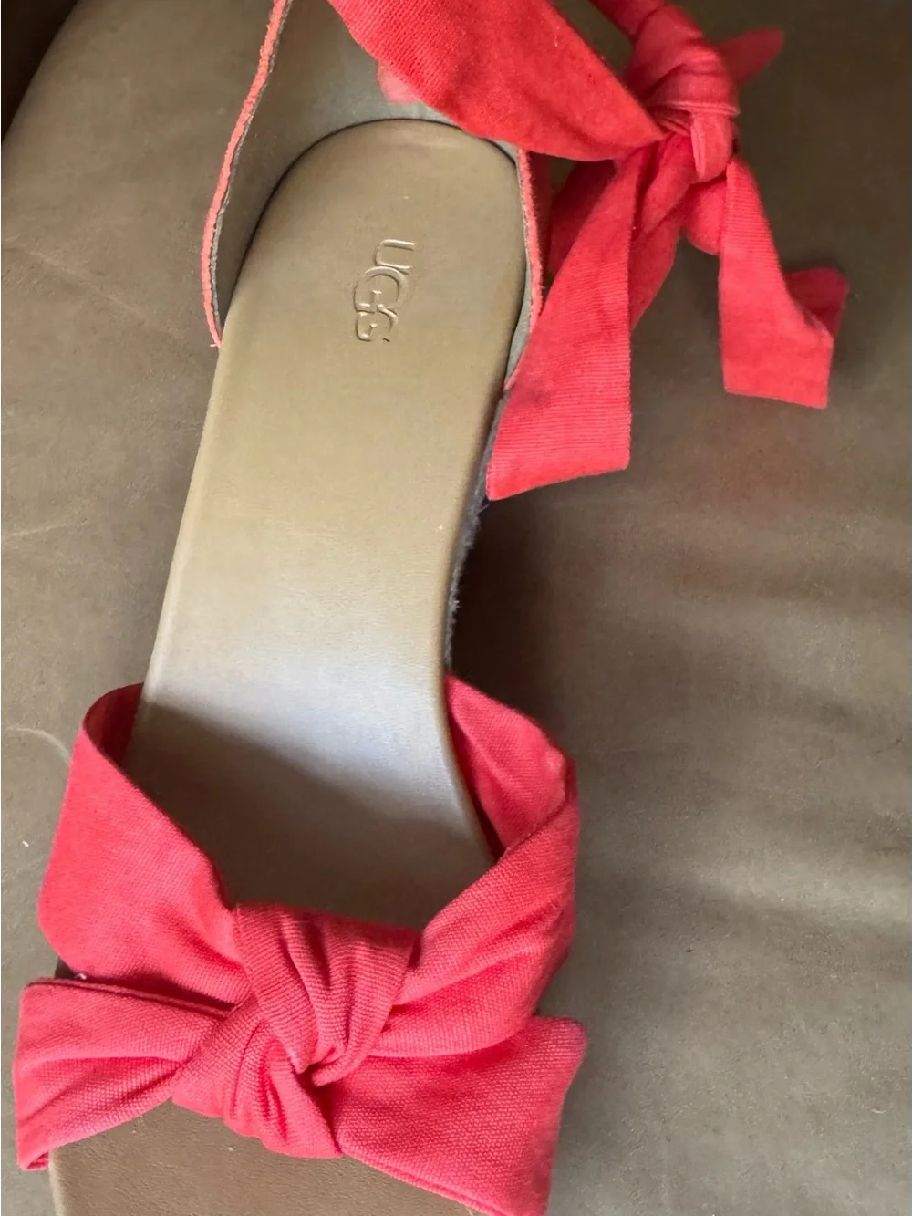 UGG Coral Tie-Wrap Espadrille Wedge Sandals